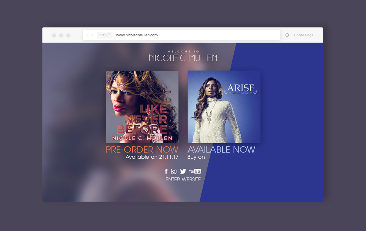 Nicole C. Mullen Like Never Before Landing Page
