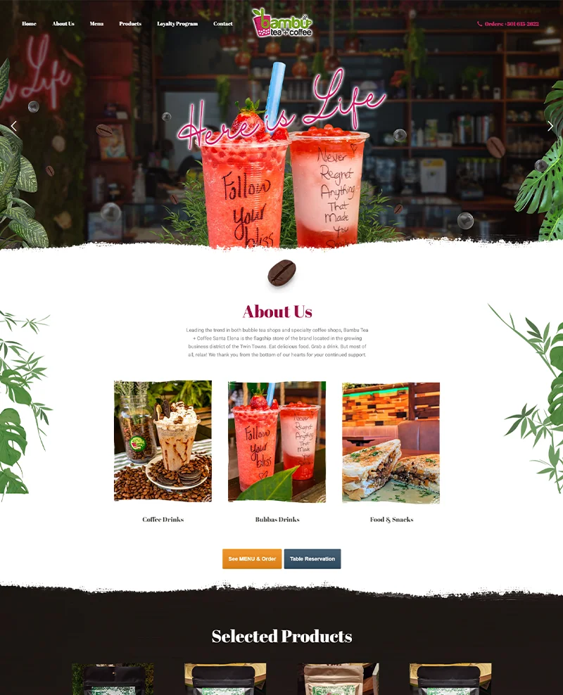 Web designs bambu tea