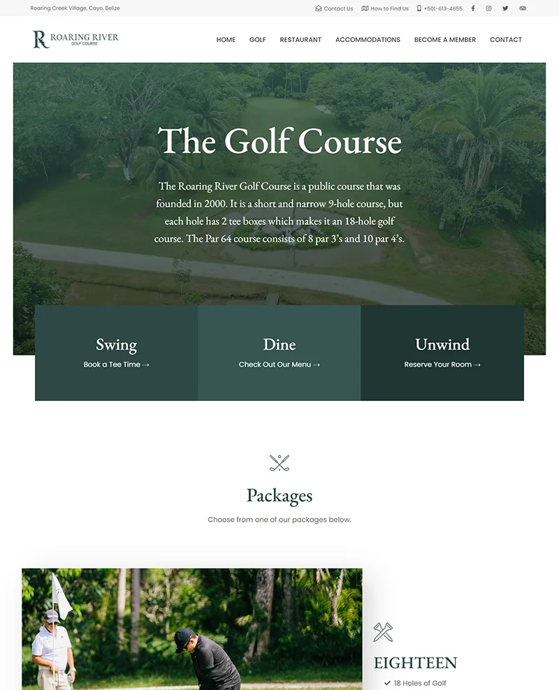 Web designs roaring river